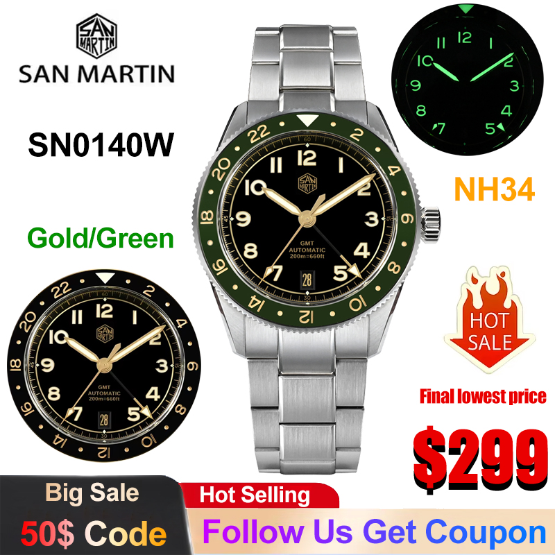 Luxury Watch La - San Martin SN0140W Mechanical Watch 38mm