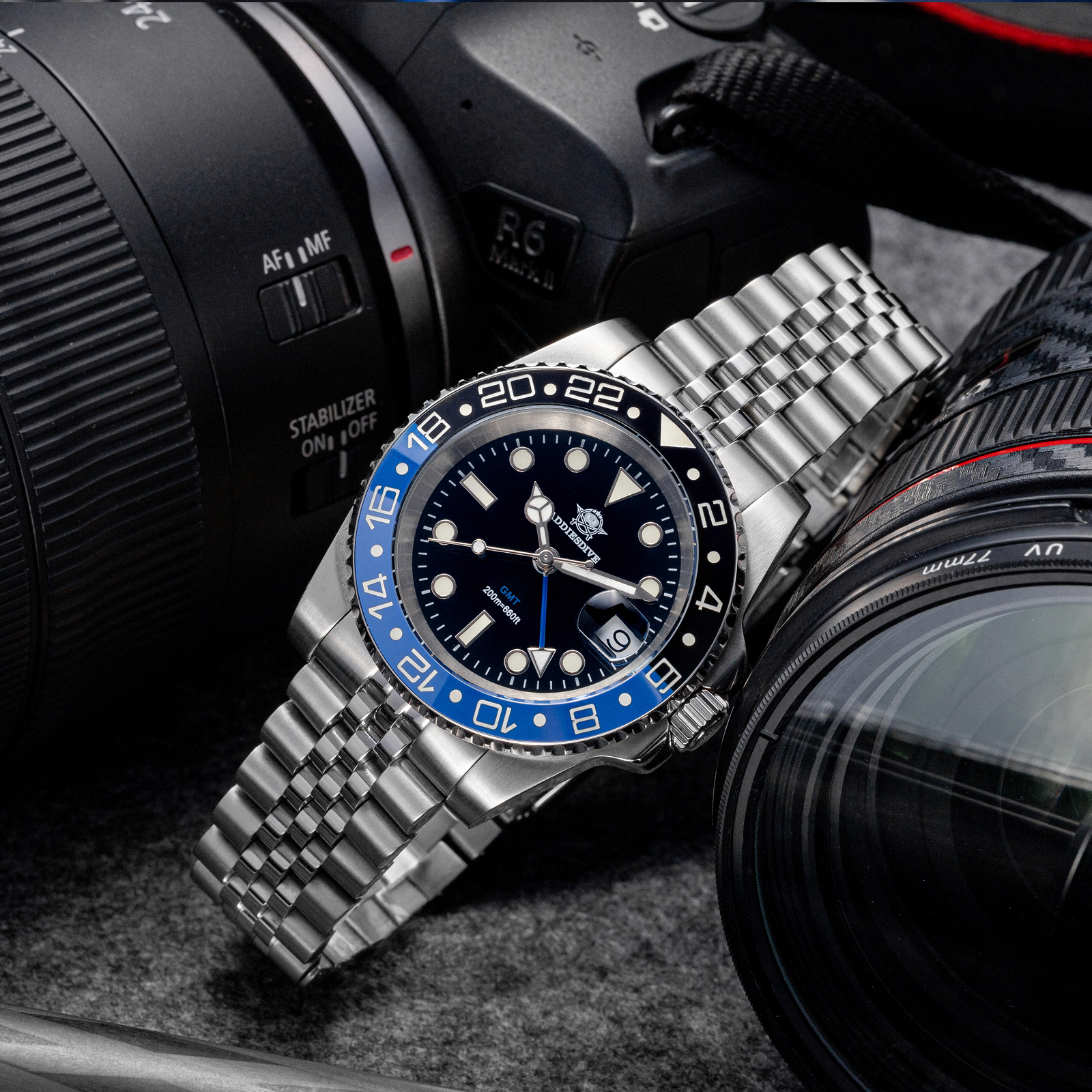 Luxury Watch La - ADDIESDIVE Top Brand Stainless Steel GMT