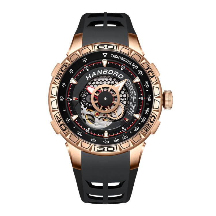 Luxury Watch Hublot - HANBORO Men Automatic Watch 46mm Mechanical