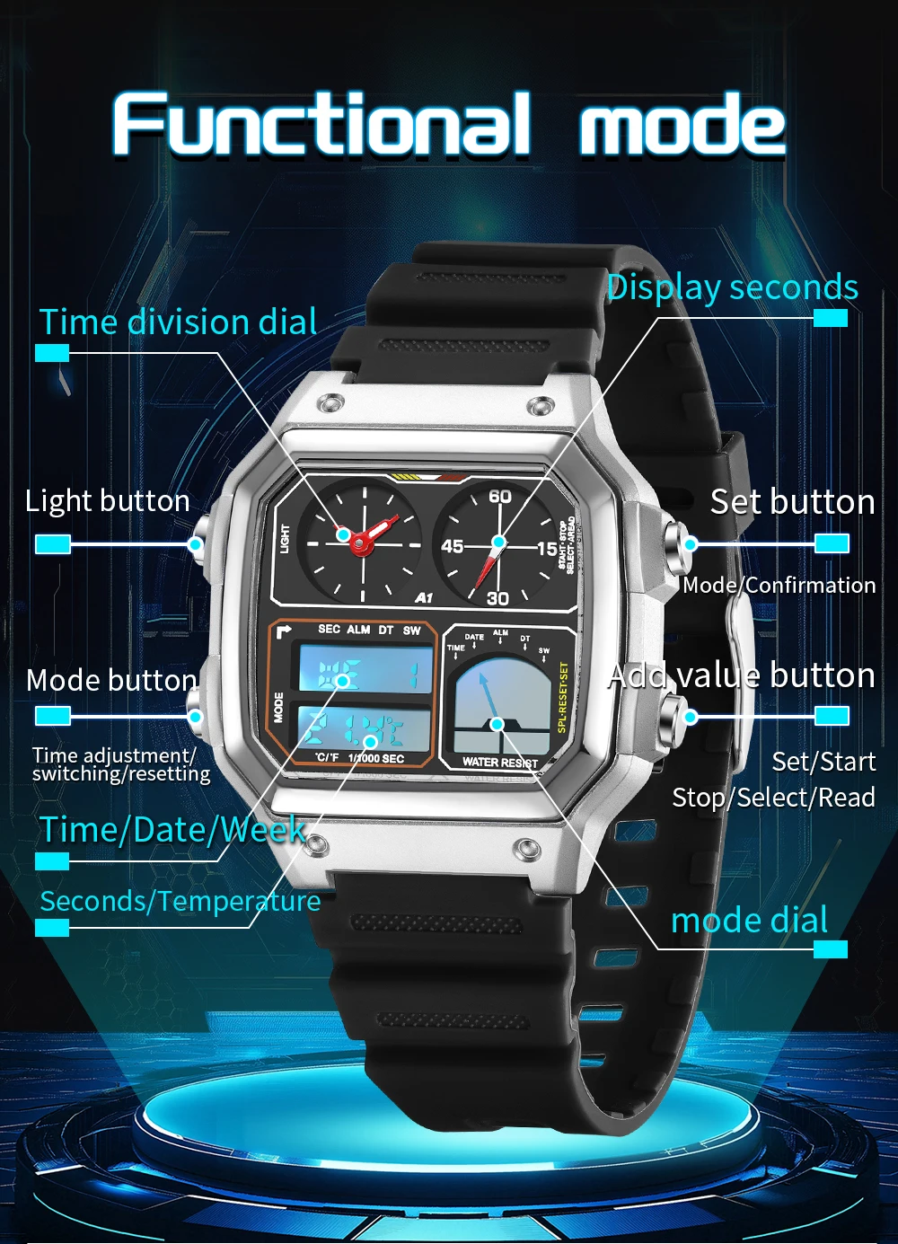 Fashion SANDA 6257 Popular Men - مراجعة Luxury Watch Shop وسعره