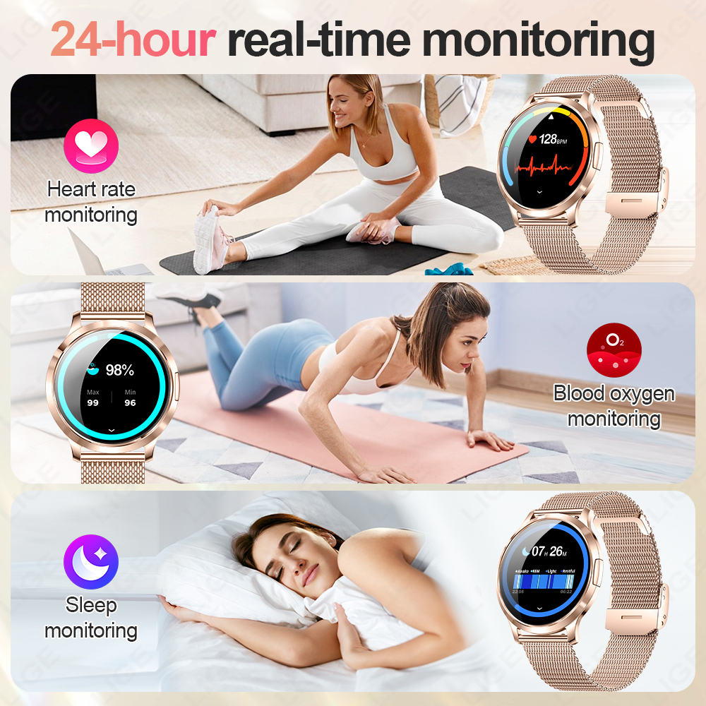 LIGE New Smart Watch Women Ult - مراجعة Luxury Watch Korea وسعره