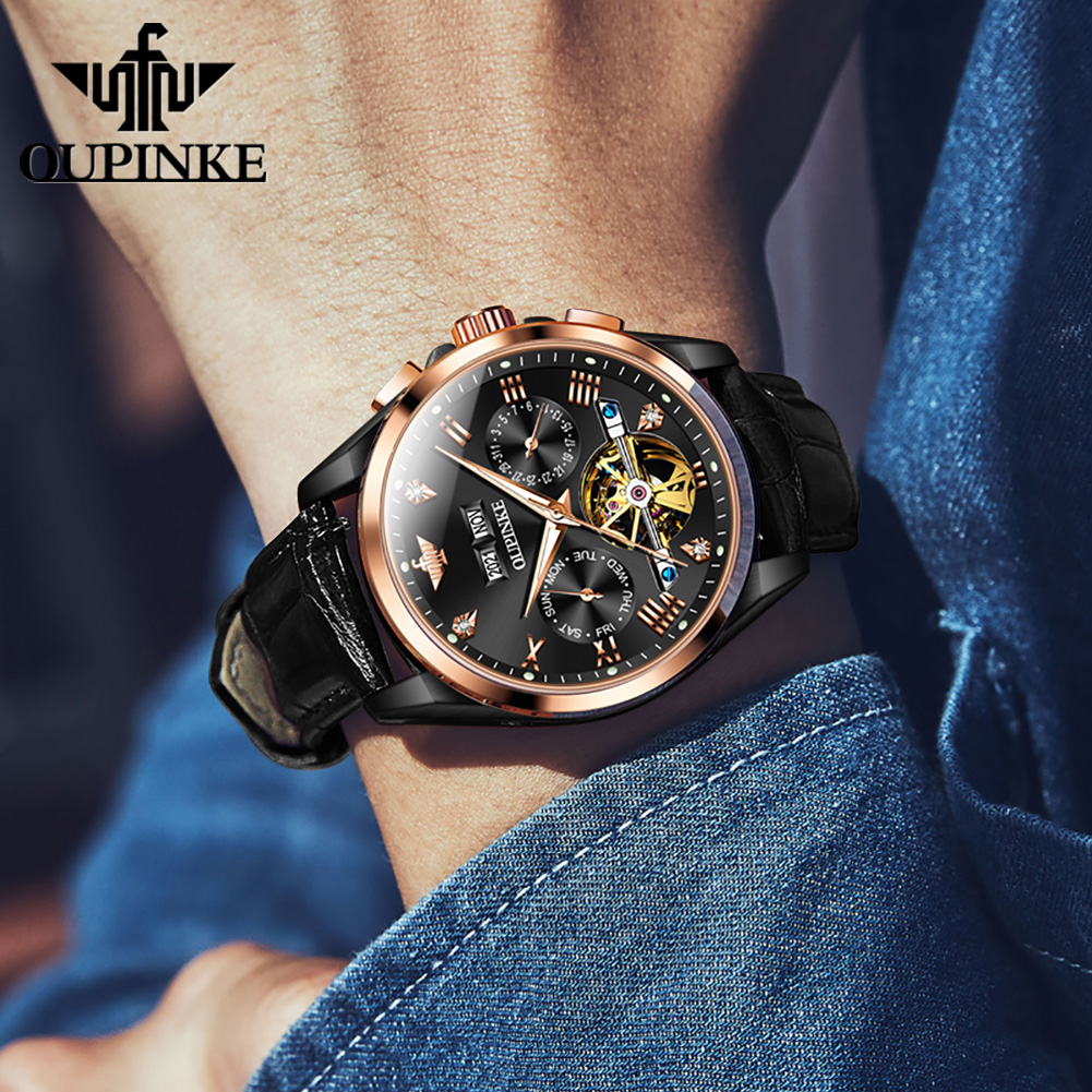 OUPINKE 3186 Men's Watch Luxur - مراجعة Luxury Watch Hublot وسعره