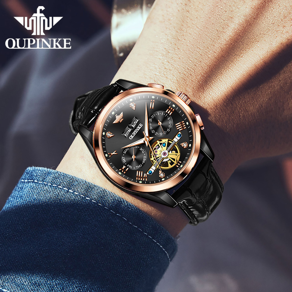 OUPINKE 3186 Men's Watch Luxur - مراجعة Luxury Watch Hublot وسعره