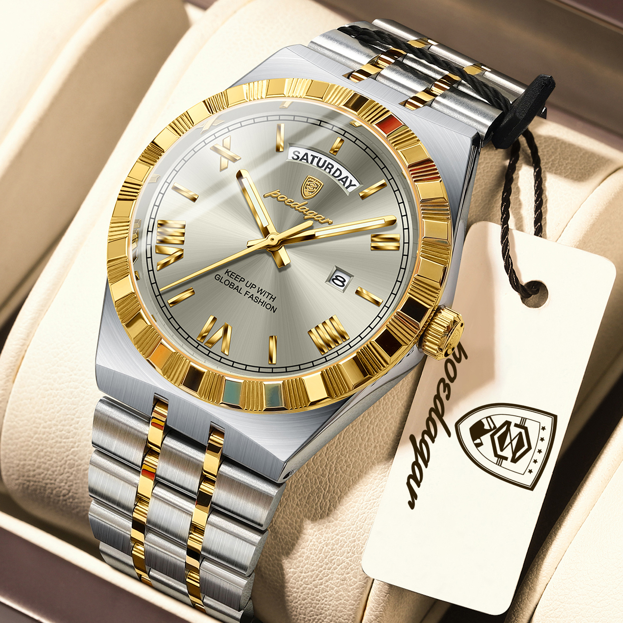 POEDAGAR Fashion Business Men' - مراجعة Luxury Watch Hublot وسعره