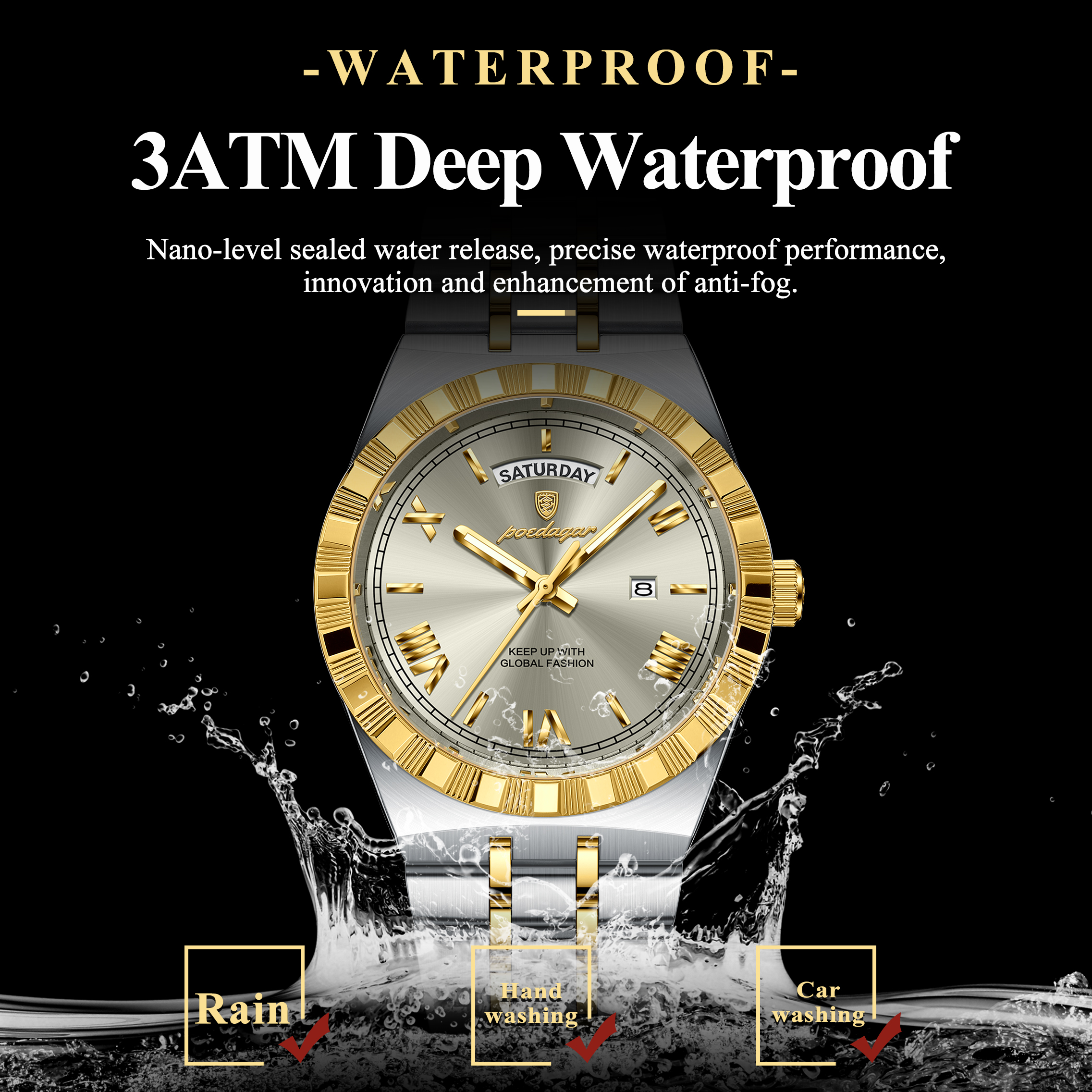 POEDAGAR Fashion Business Men' - مراجعة Luxury Watch Hublot وسعره