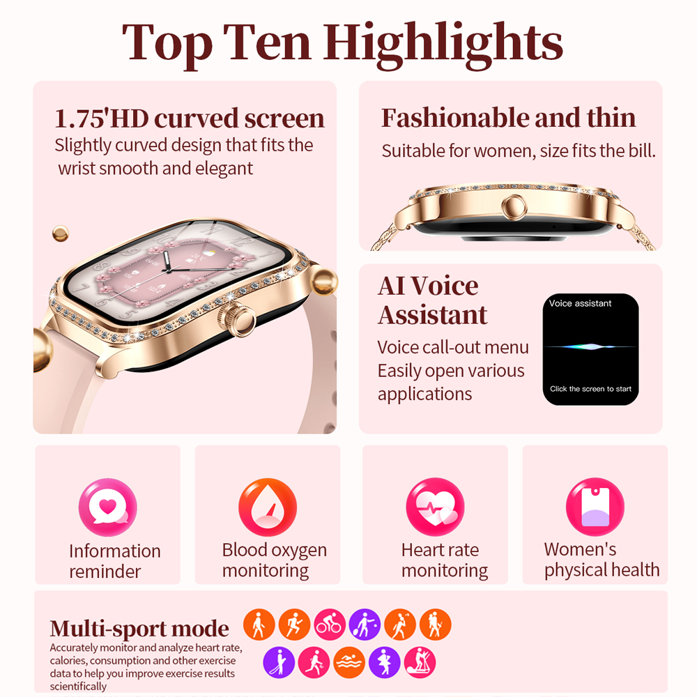 New Luxury Smart Watch Women 1 - مراجعة Luxury Watch Korea وسعره
