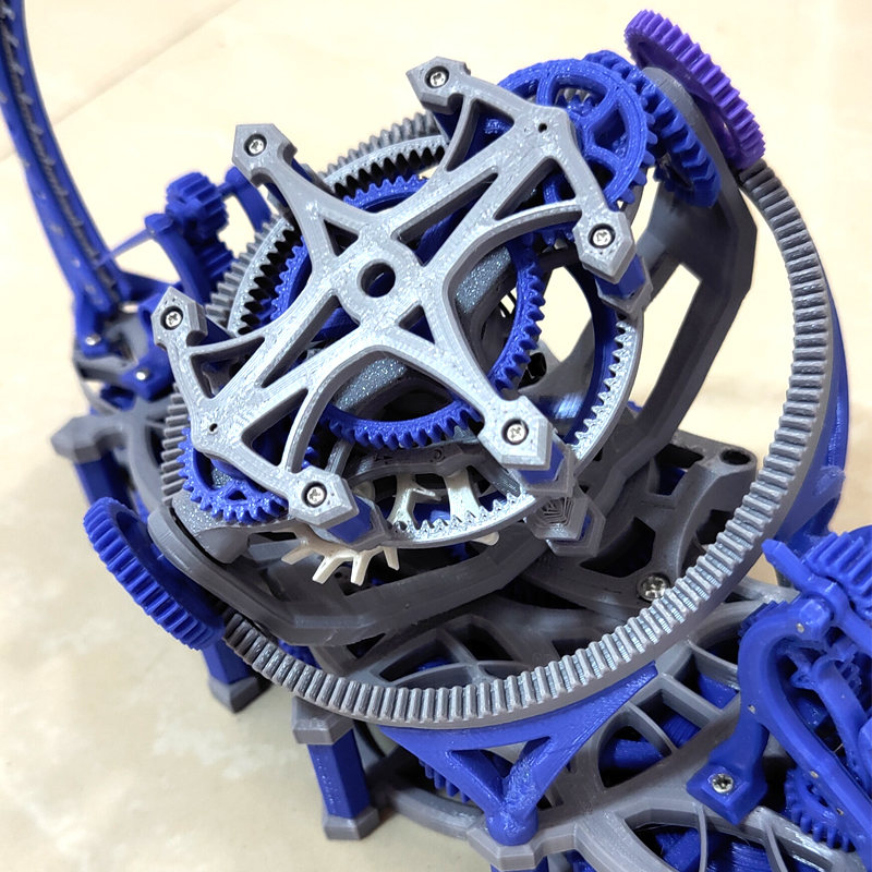 Random color 3d print tourbill - مراجعة Tourbillon Movement Watch وسعره