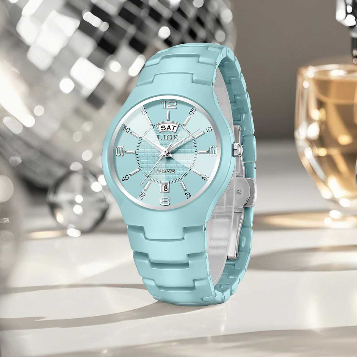 LIGE Luxury Elegant Quartz Wom - مراجعة Luxury Watch Women وسعره