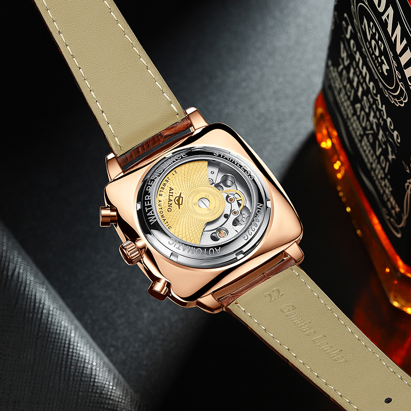 AILANG Fashion Green Big Dial  - مراجعة Tourbillon Movement Watch وسعره