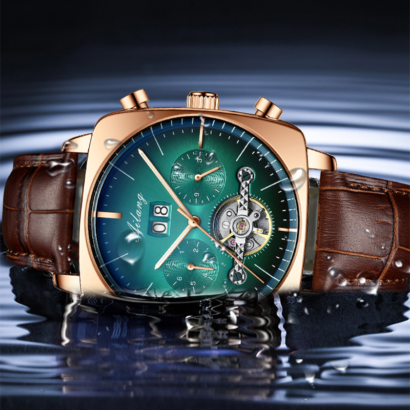 AILANG Fashion Green Big Dial  - مراجعة Tourbillon Movement Watch وسعره