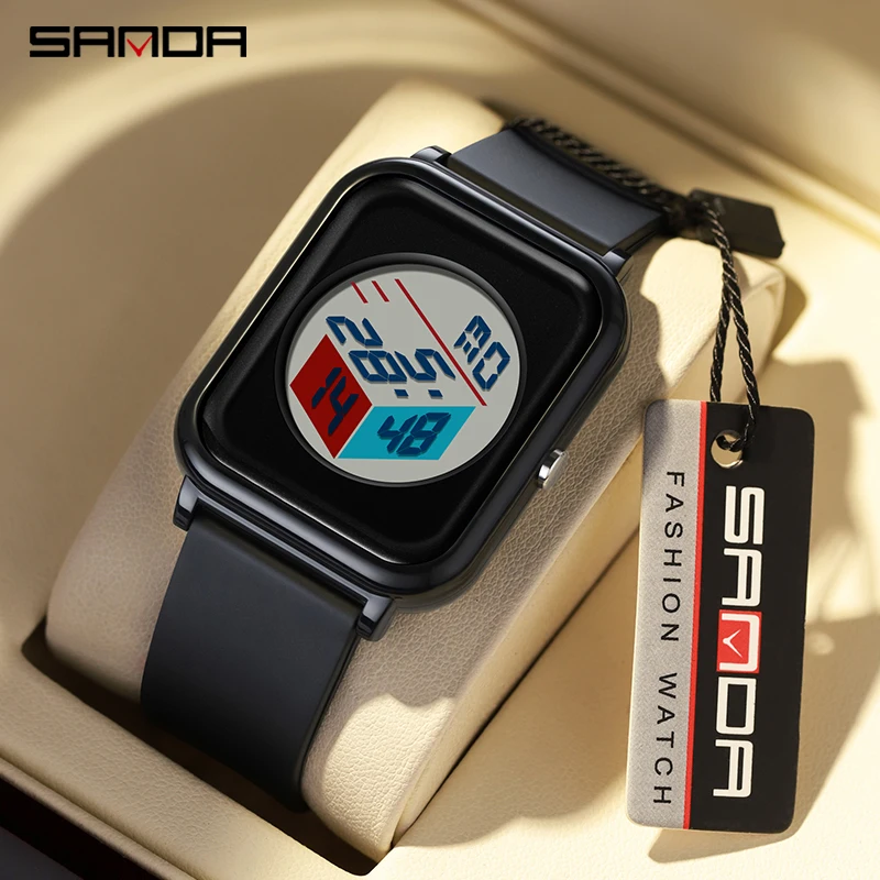 Sanda 6134 3D dial watch, male - مراجعة Luxury Watch Shop وسعره