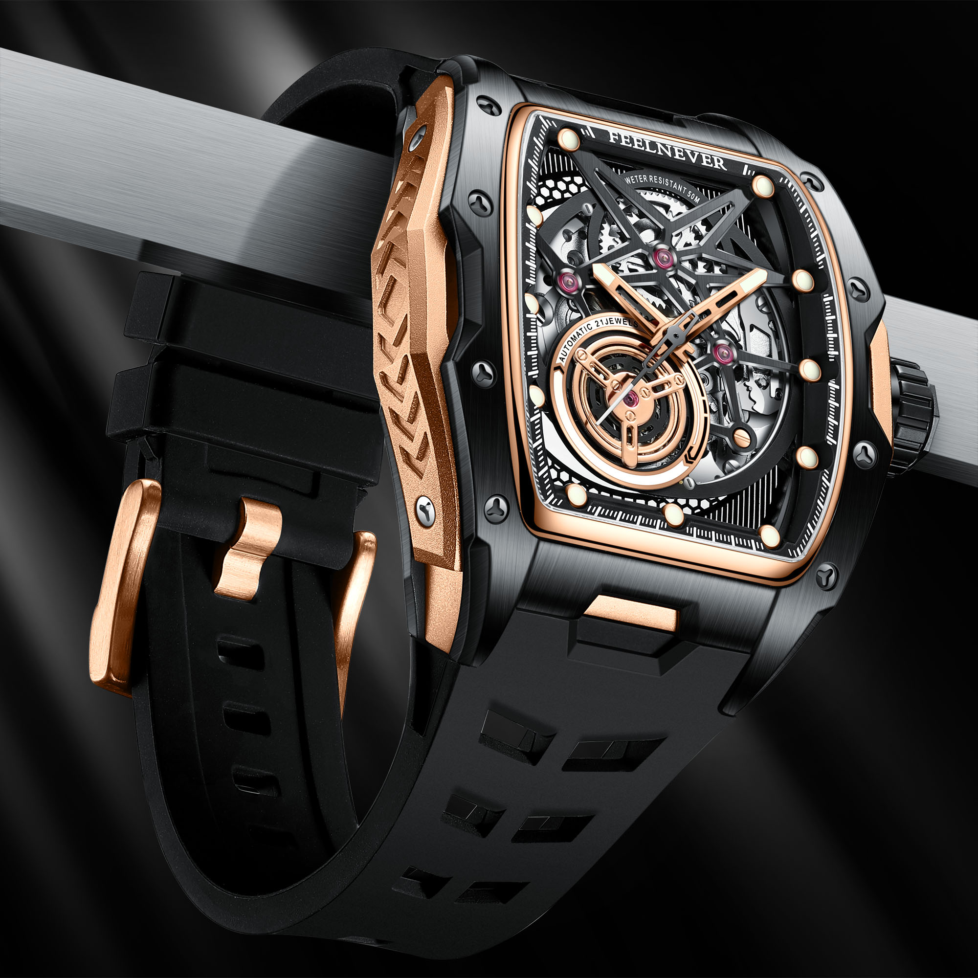FeelNever Hollow Tourbillon Me - مراجعة Tourbillon Movement Watch وسعره