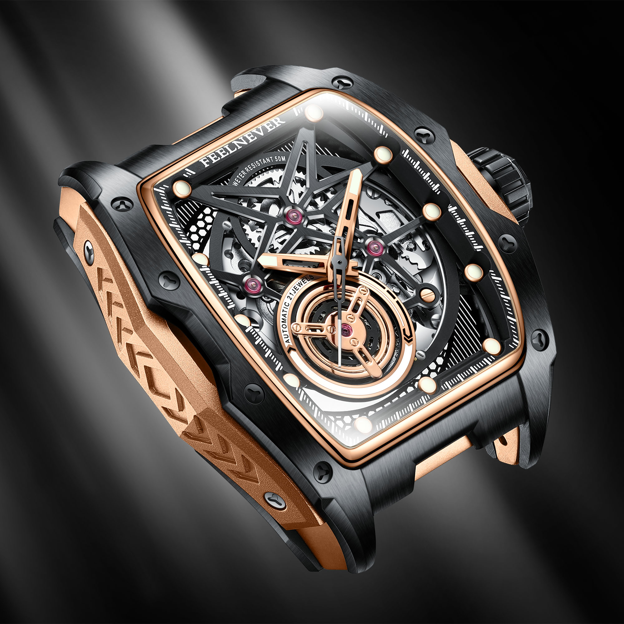 FeelNever Hollow Tourbillon Me - مراجعة Tourbillon Movement Watch وسعره