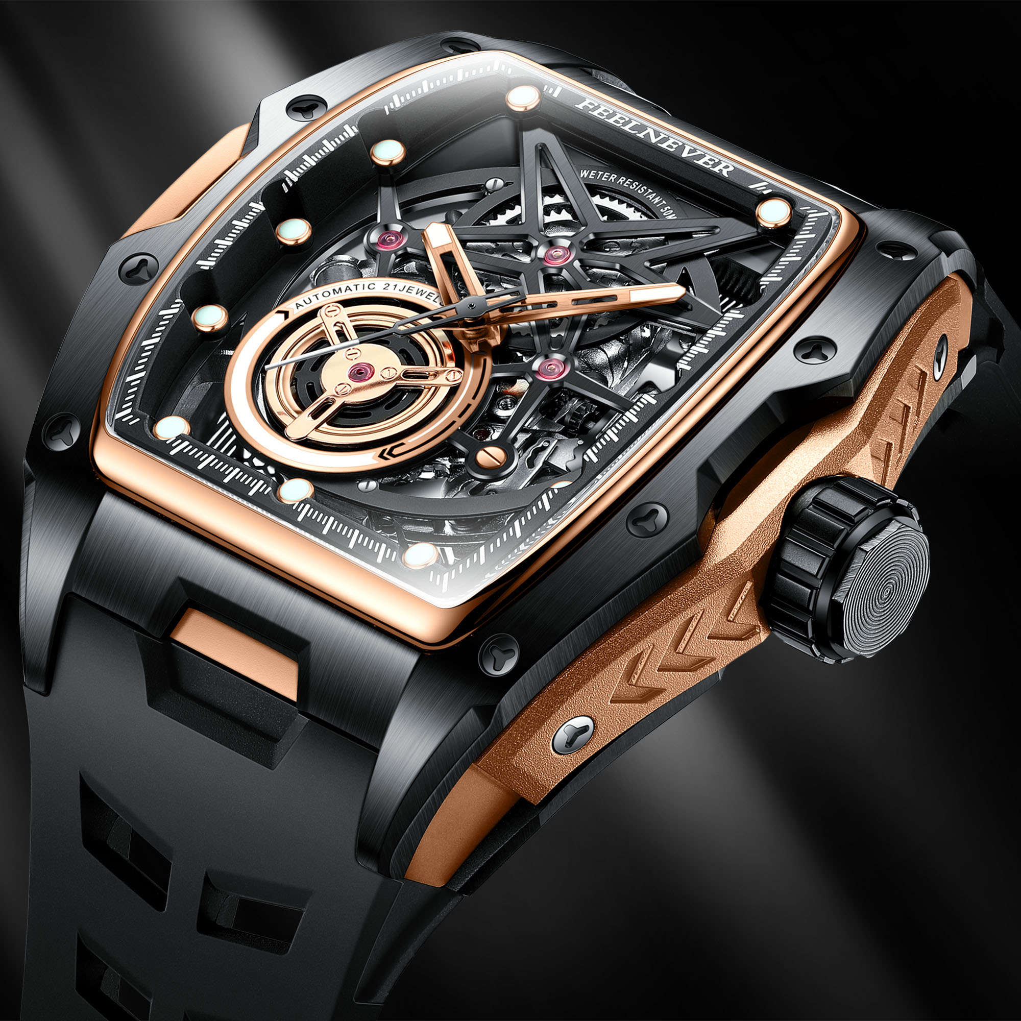 FeelNever Hollow Tourbillon Me - مراجعة Tourbillon Movement Watch وسعره