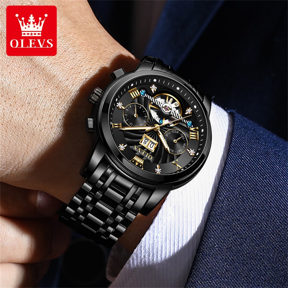 OLEVS Classic Men's Watches To - مراجعة Tourbillon Movement Watch وسعره
