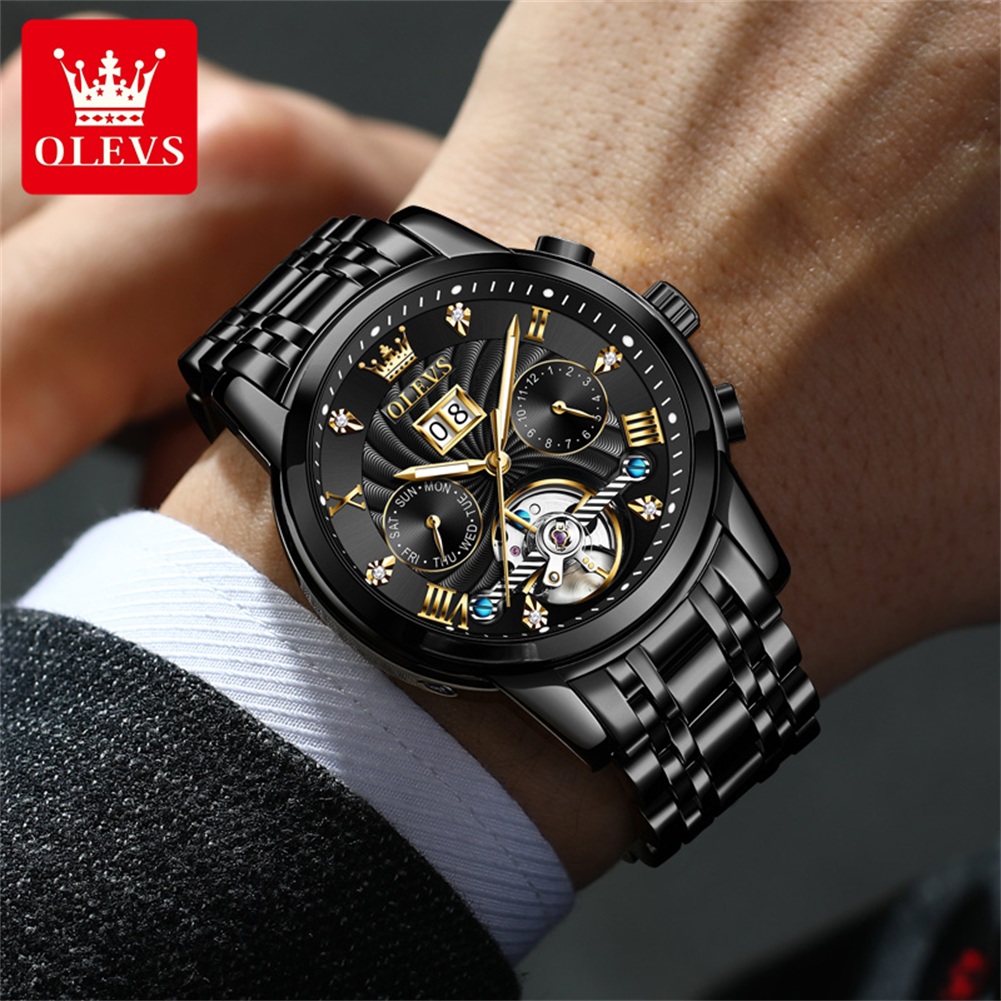 OLEVS Classic Men's Watches To - مراجعة Tourbillon Movement Watch وسعره