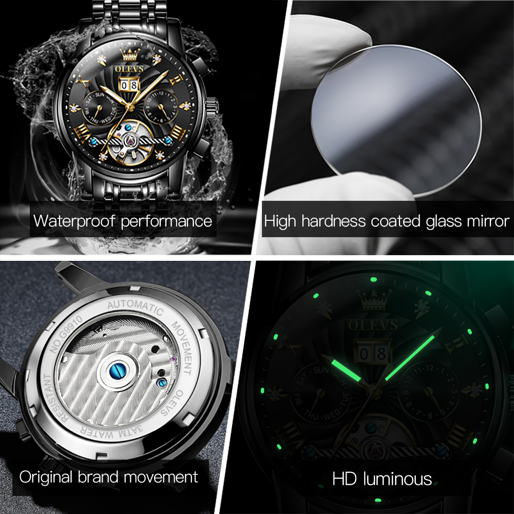 OLEVS Classic Men's Watches To - مراجعة Tourbillon Movement Watch وسعره