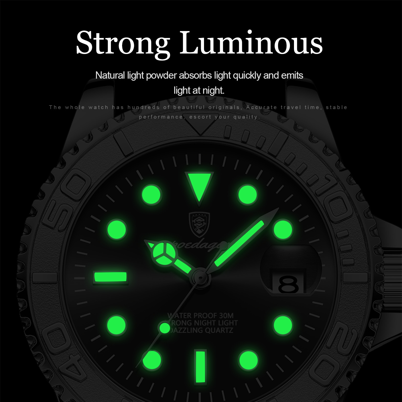 POEDAGAR Top Luxury Man Watch  - مراجعة Luxury Watch Hublot وسعره