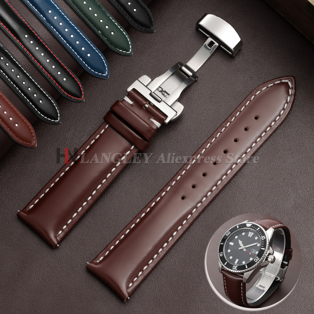 20mm 22mm Oiled Genuine Leathe - مراجعة Luxury Watch Class وسعره