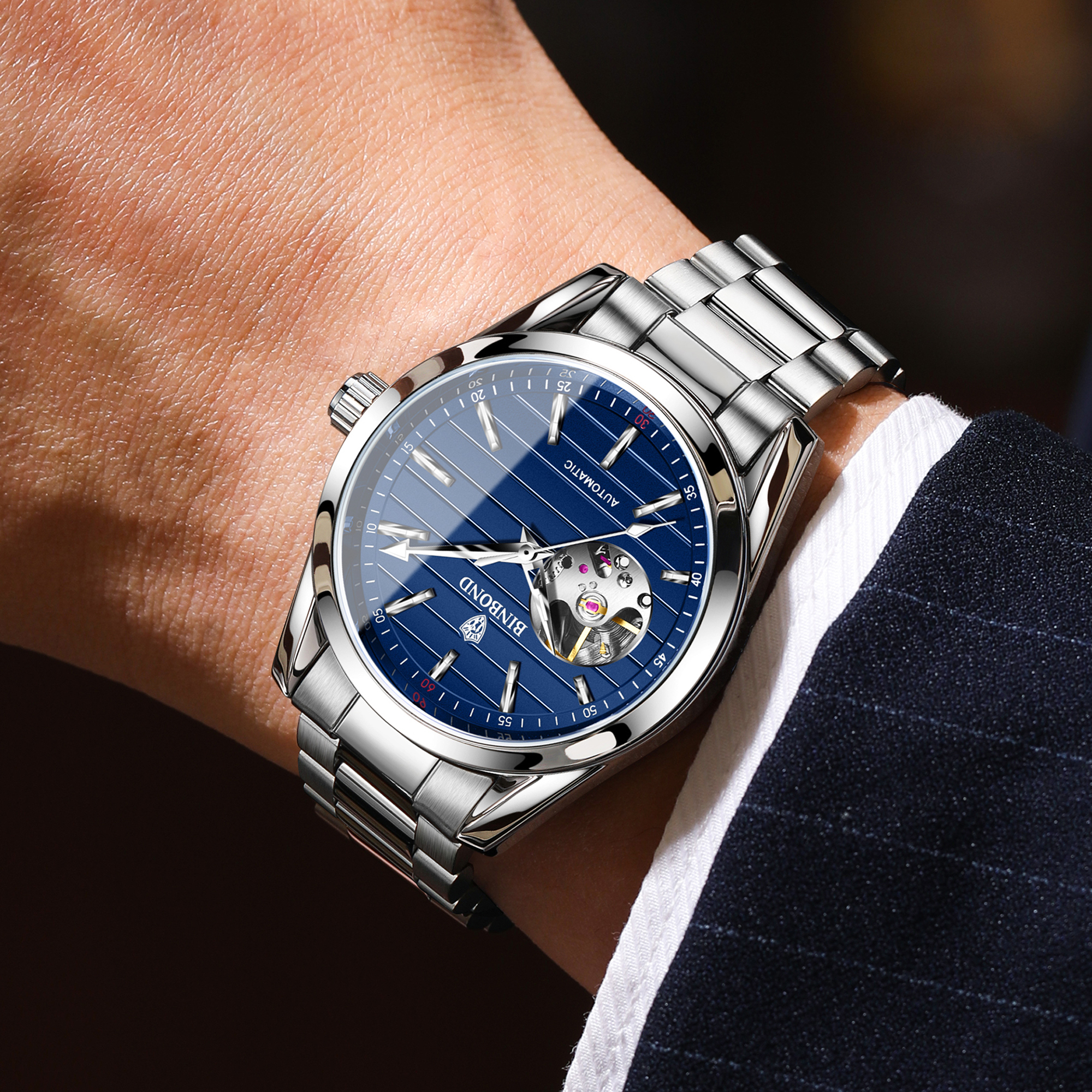 BINBOND Luxury mechanical wris - مراجعة Tourbillon Movement Watch وسعره