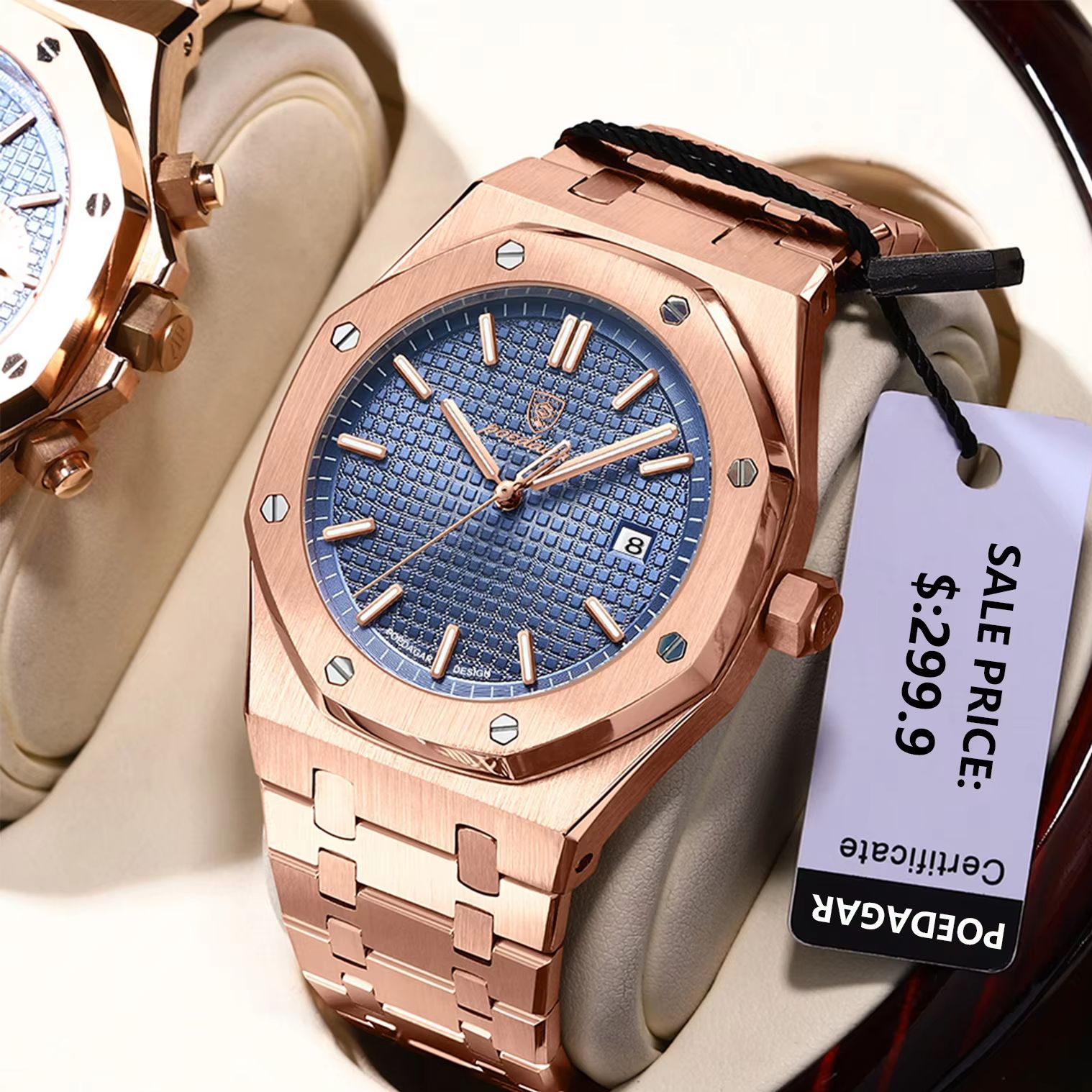 POEDAGAR Luxury Business Man W - مراجعة Luxury Watch Hublot وسعره