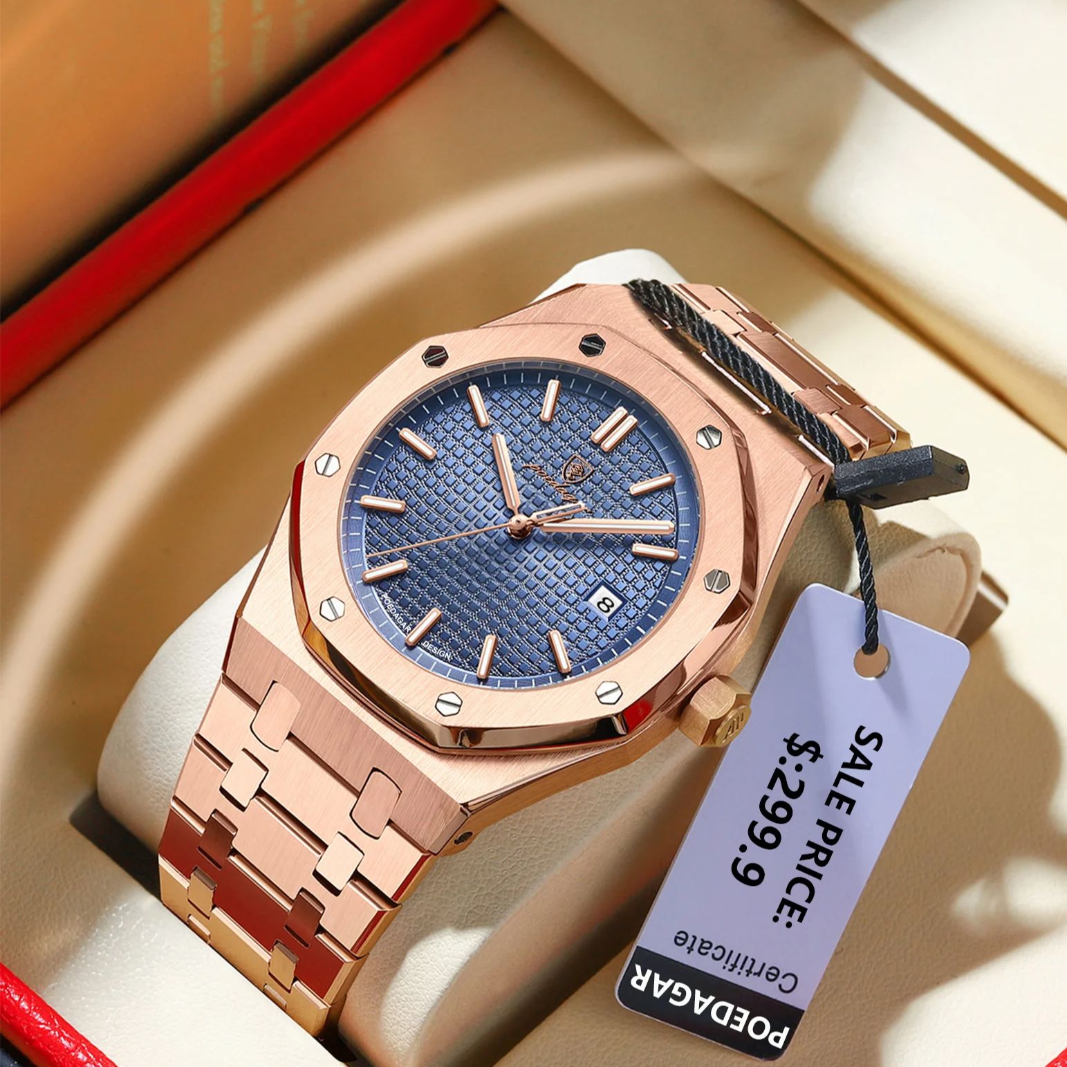 POEDAGAR Luxury Business Man W - مراجعة Luxury Watch Hublot وسعره