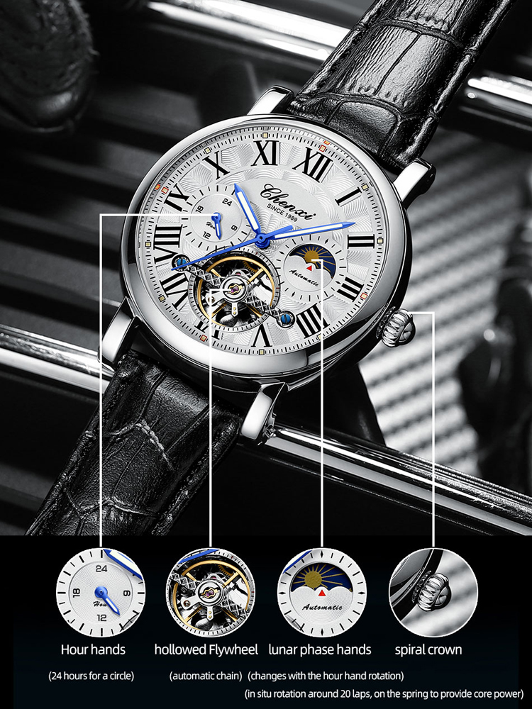 Top Brand Mens Watches Tourbil - مراجعة Tourbillon Movement Watch وسعره