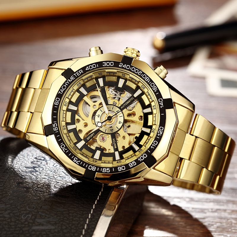 Skeleton Sports Automatic Stai - مراجعة Luxury Watch From China وسعره