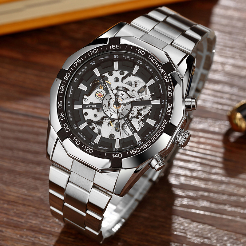 Skeleton Sports Automatic Stai - مراجعة Luxury Watch From China وسعره