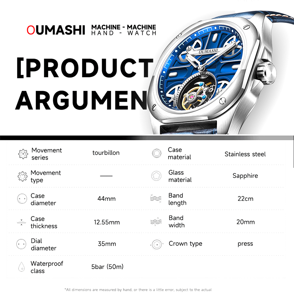 41mm Luxury men's watch Tourbi - مراجعة Tourbillon Movement Watch وسعره