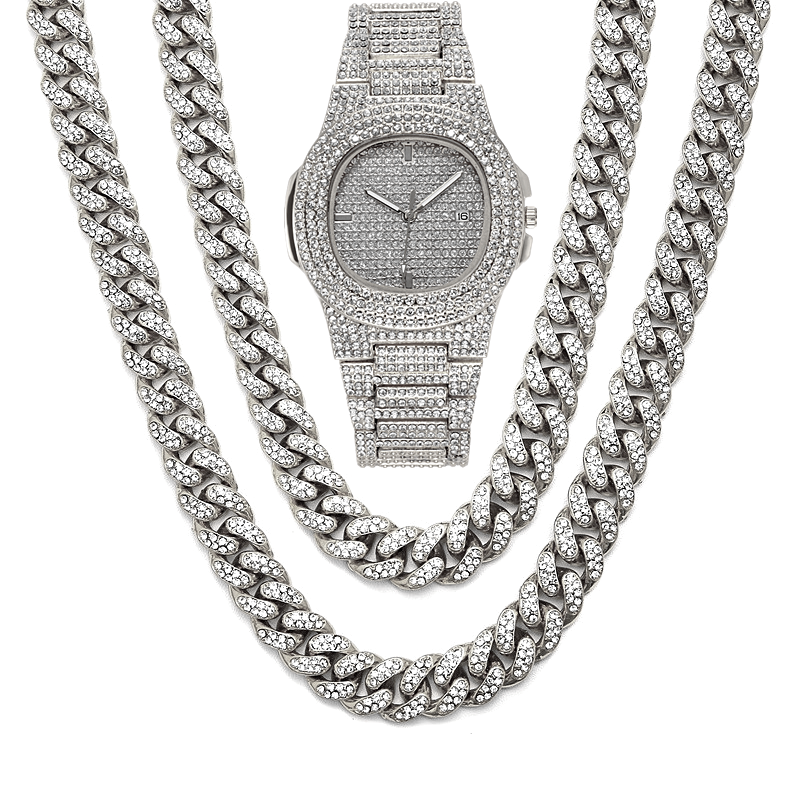 Rapper Chain HipHop Miami Curb - مراجعة Luxury Watch Miami وسعره