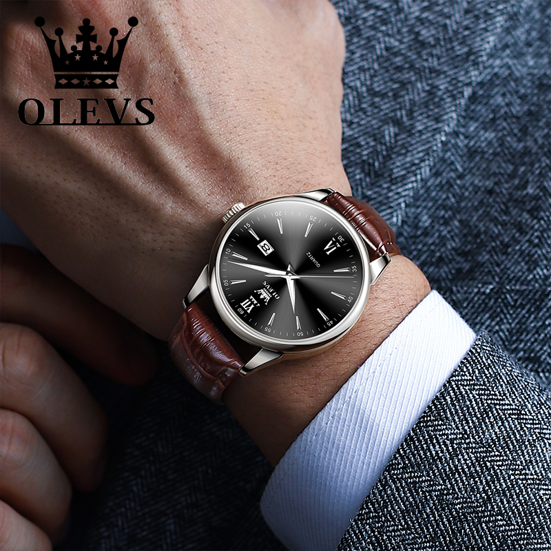 OLEVS Original Waterproof Men' - مراجعة Luxury Watch Hublot وسعره