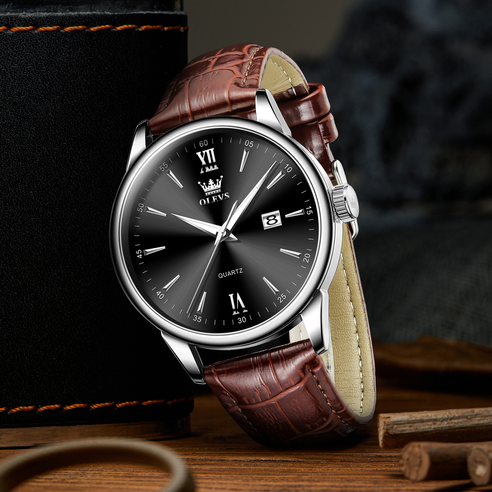 OLEVS Original Waterproof Men' - مراجعة Luxury Watch Hublot وسعره