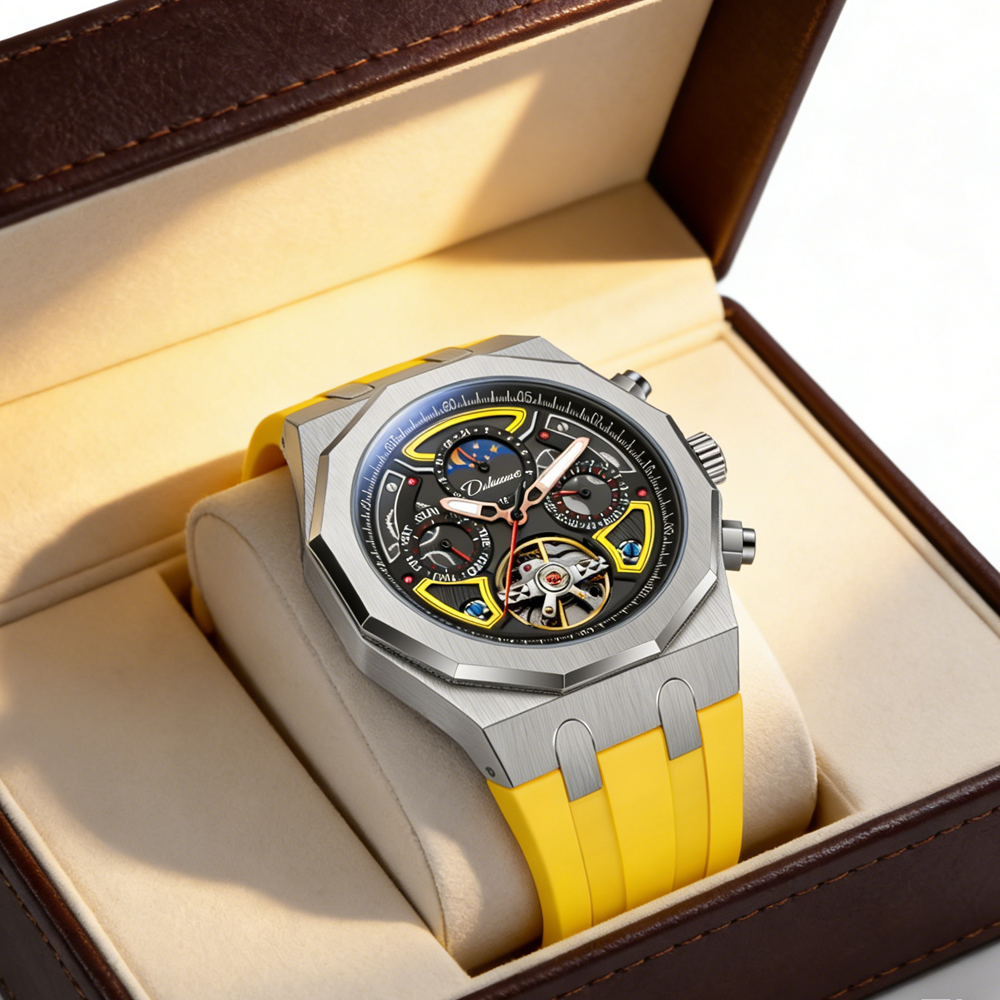 Top Brand Sport Mens Tourbillo - مراجعة Tourbillon Movement Watch وسعره