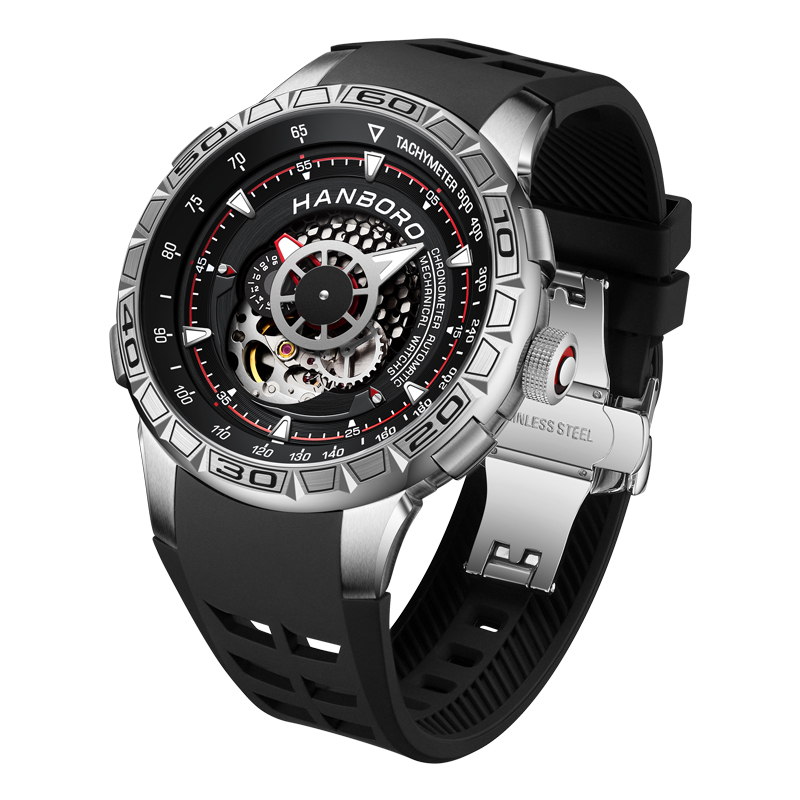 HANBORO Men Automatic Watch 46 - مراجعة Luxury Watch Hublot وسعره