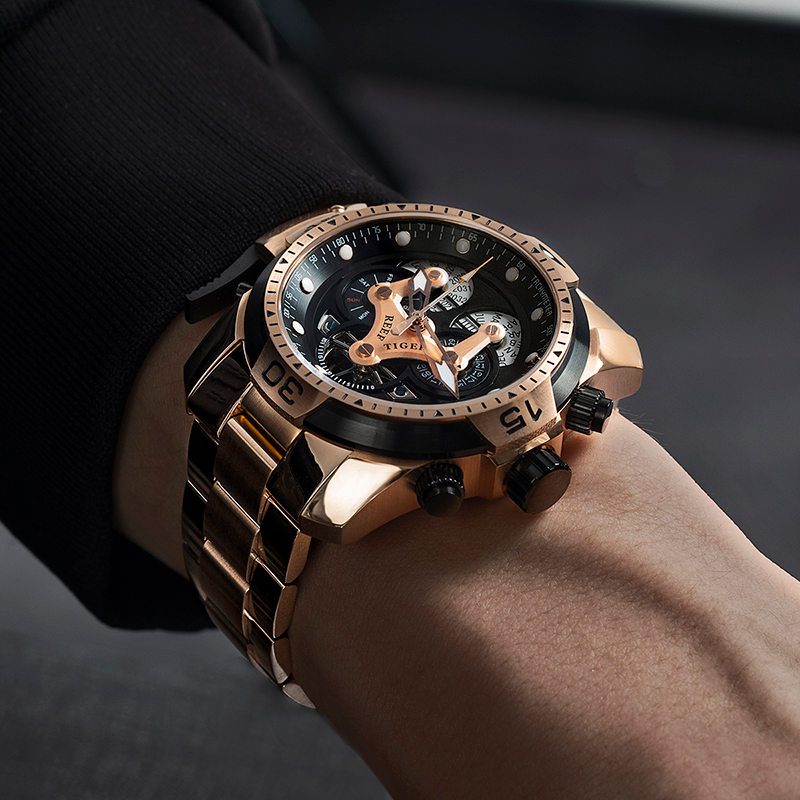 Reef Tiger Designer Sport Mens - مراجعة Luxury Watch Hublot وسعره