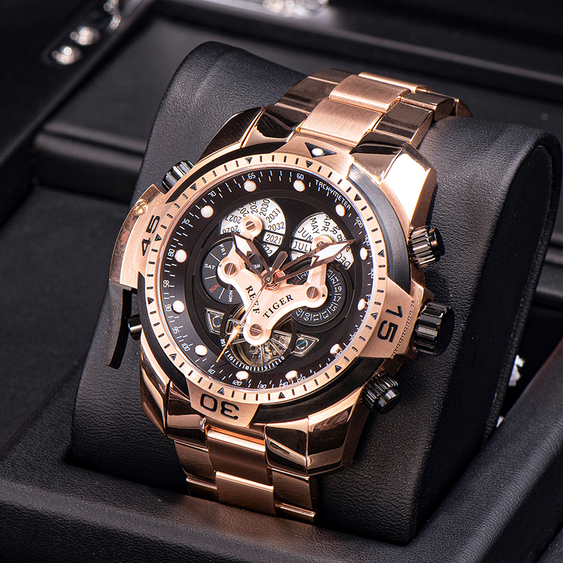 Reef Tiger Designer Sport Mens - مراجعة Luxury Watch Hublot وسعره