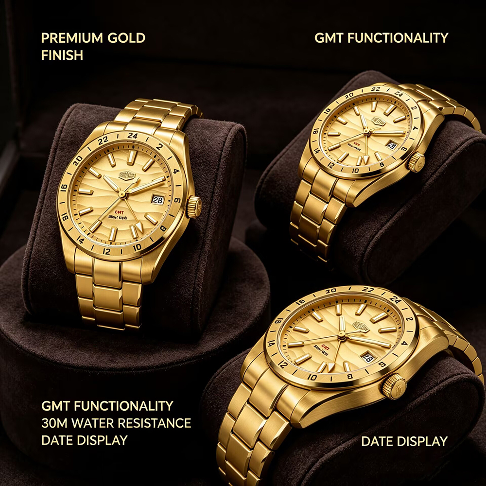 Original GMT Gold Wristwatch M - مراجعة Luxury Watch La وسعره