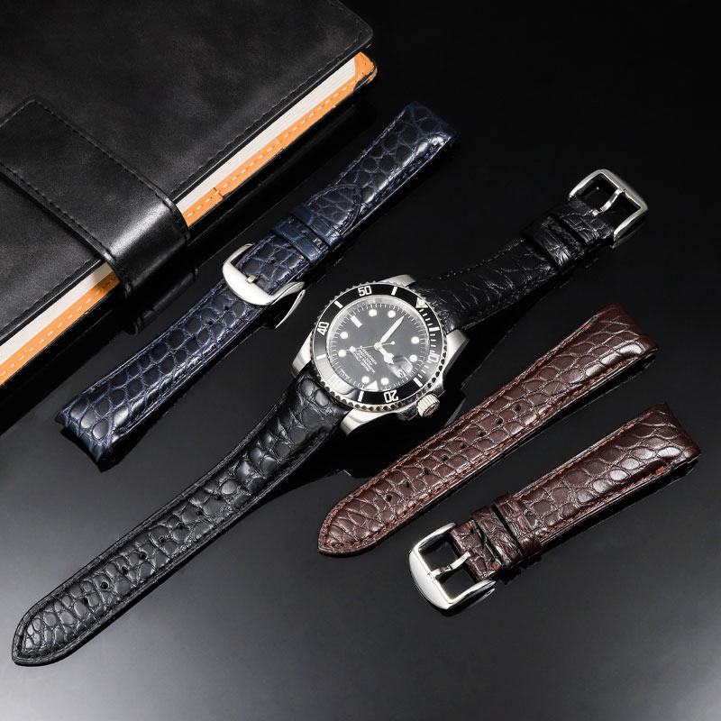 20mm 22mm Curved Crocodile Ski - مراجعة Luxury Watch Class وسعره