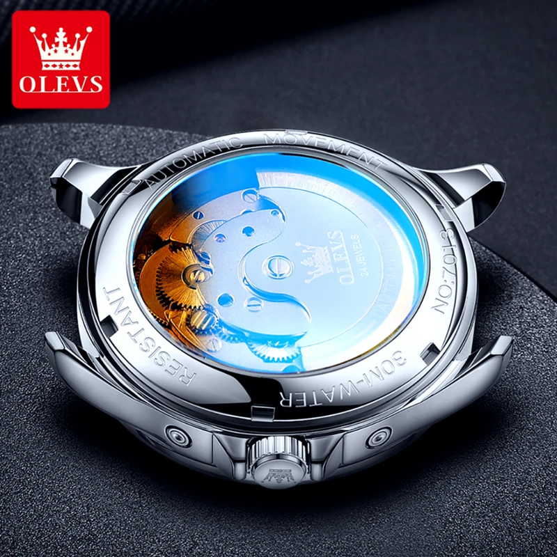 OLEVS 7013 Mechanical Business - مراجعة Tourbillon Movement Watch وسعره