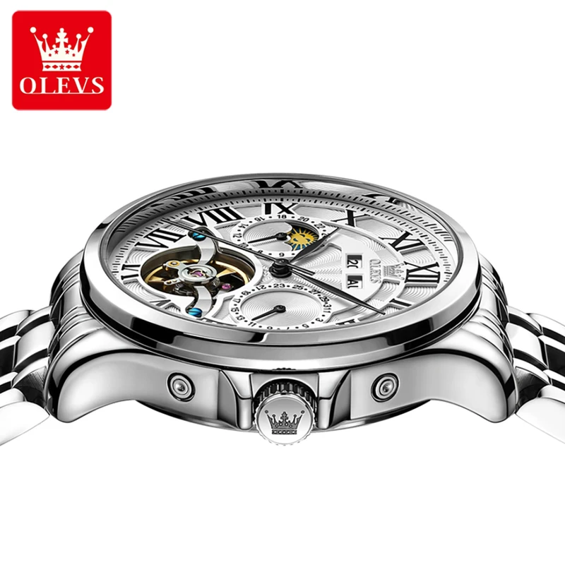 OLEVS 7013 Mechanical Business - مراجعة Tourbillon Movement Watch وسعره